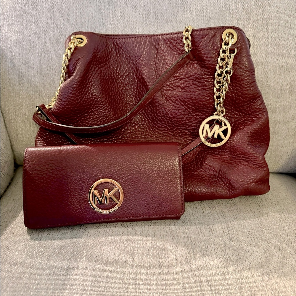 Michael Kors handbag a matching wallet